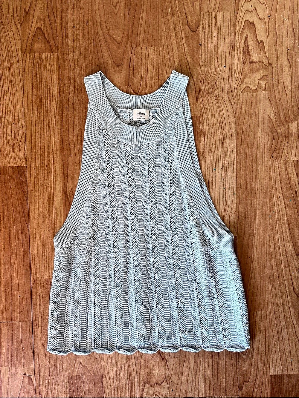 Wilfred Sleeveless Knit Mini Dress in Blue Size Medium Like NWOT